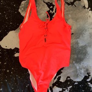 VS Pink vibrant pink one piece bikini